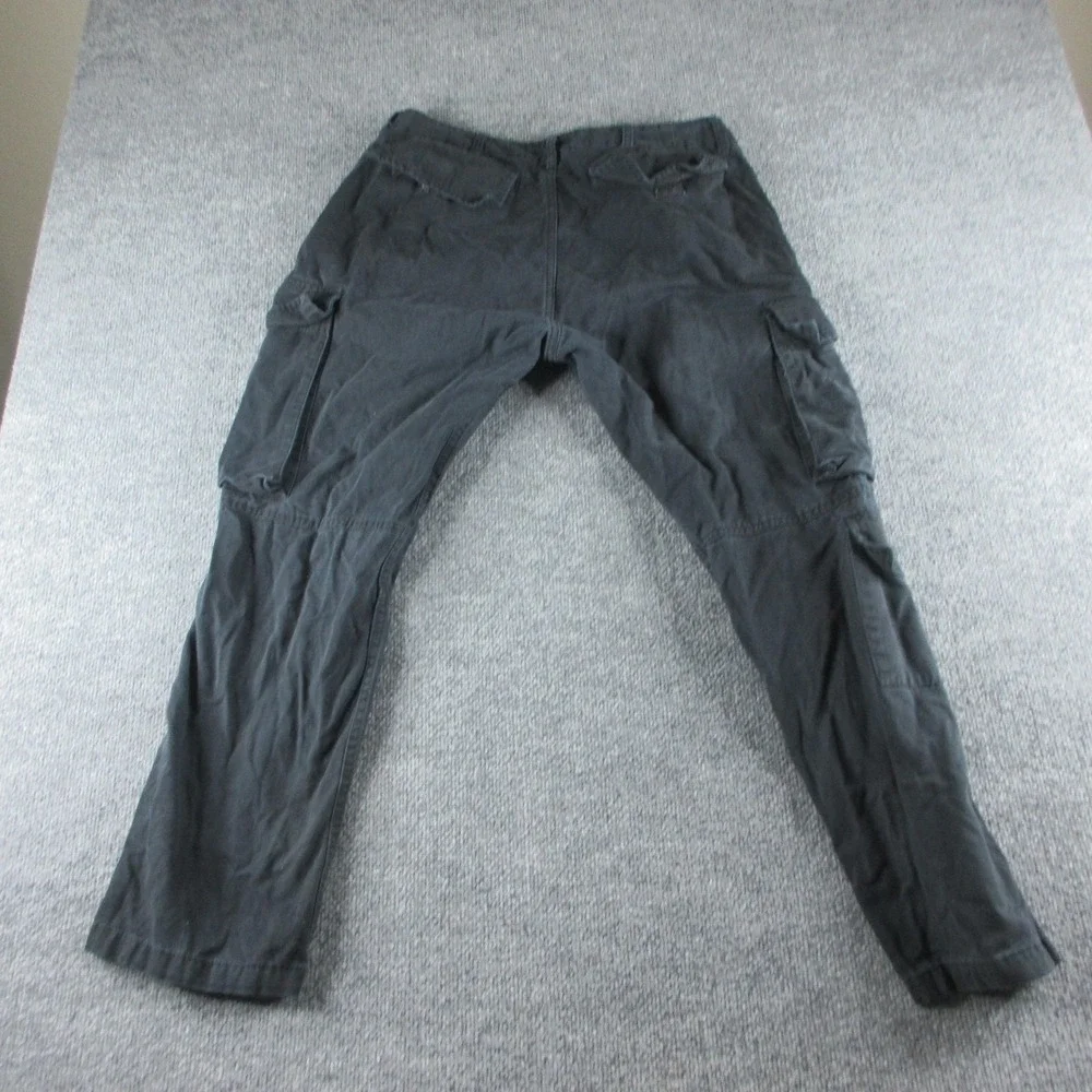 YoungLA Cargo Pants Mens 32x28 Black Cotton Canvas Workwear Pockets Casual - Picture 5 of 9